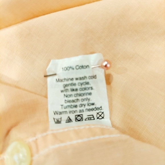 J. Crew Oxford shirt Large Peach Button Down EUCJ. - Picture 7 of 9